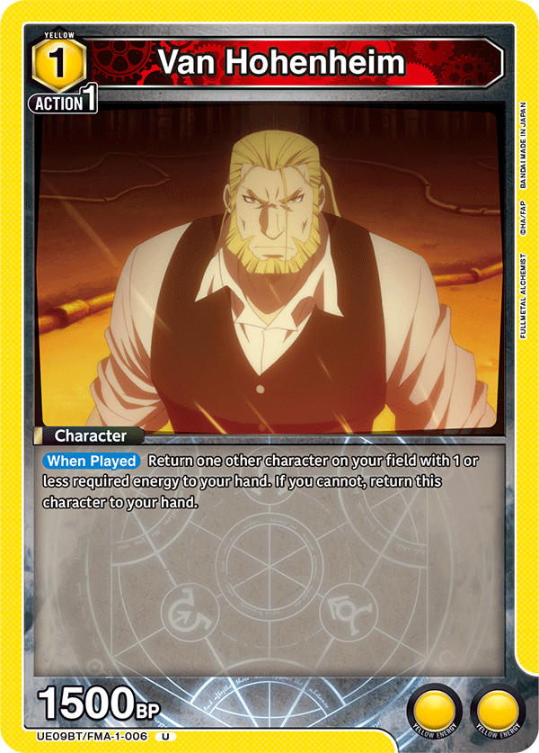 UE09BT/FMA-1-006 Van Hohenheim