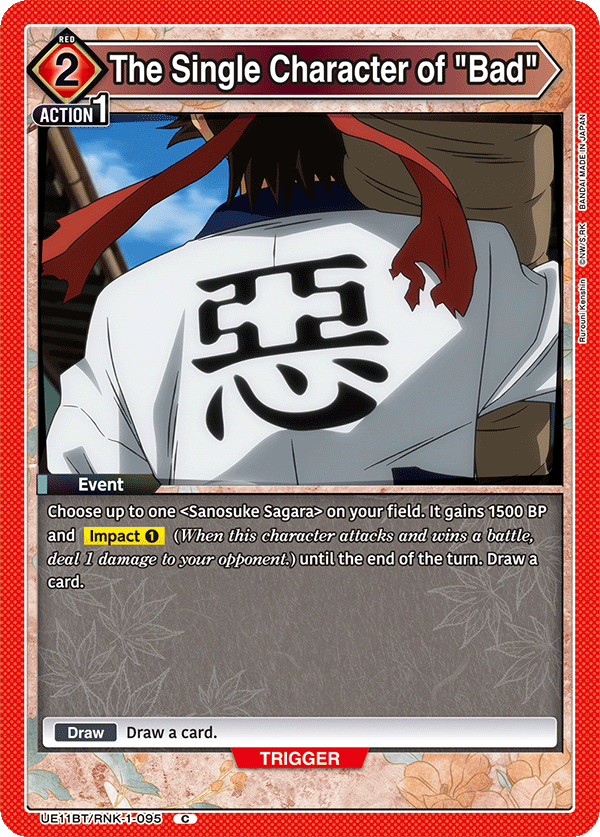 UE11BT/RNK-1-095 The Single Character of