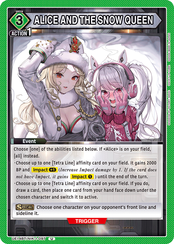 UE14BT/NIK-1-097 ALICE AND THE SNOW QUEEN