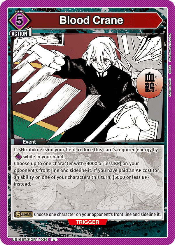 UE16BT/KGR-1-036 Blood Crane