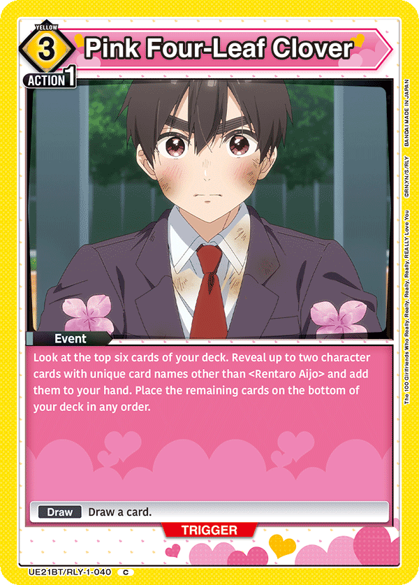 UE21BT/RLY-1-040 Pink Four-Leaf Clover