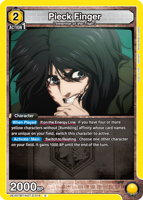 UEX07BT/AOT-2-014 Pieck Finger
